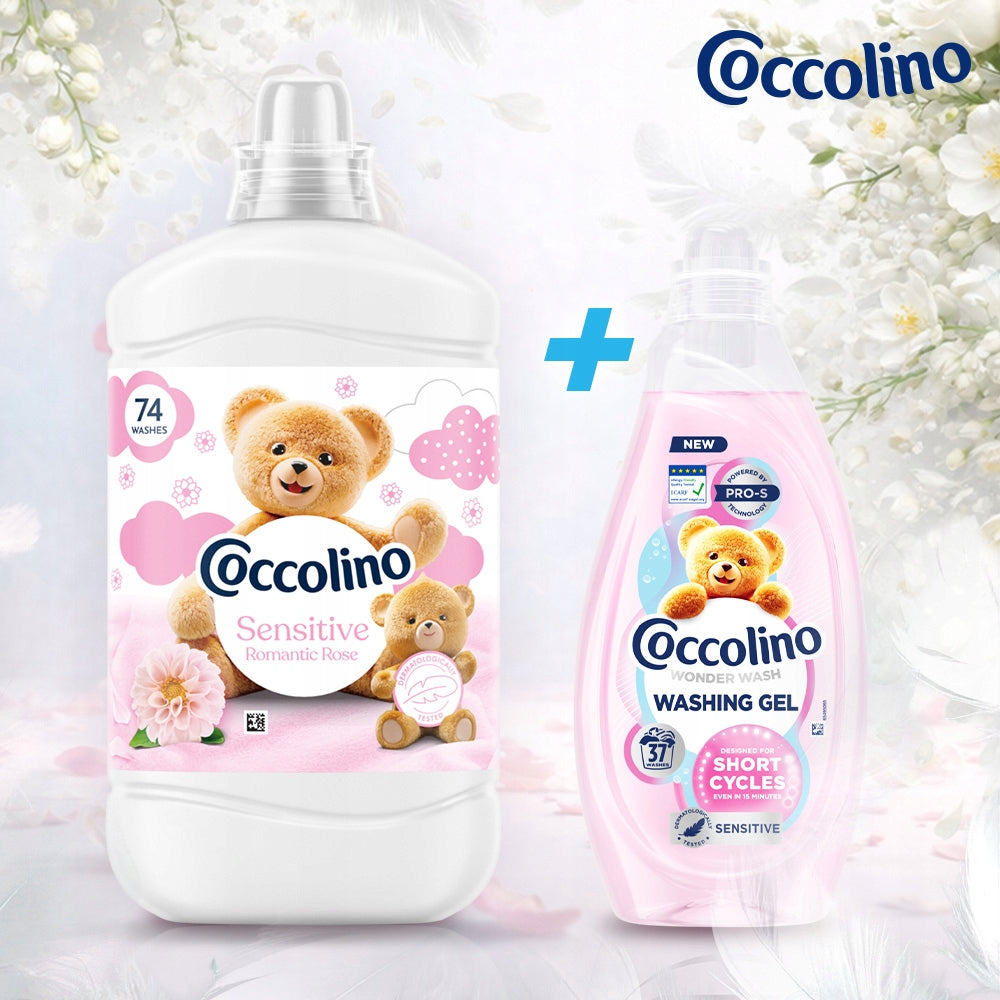COCCOLINO SENSITIVE ROMANTIC ROSE - FABRIC SOFTENER, 74 WASHES (1702ML) Manufacturer code 8720181930690