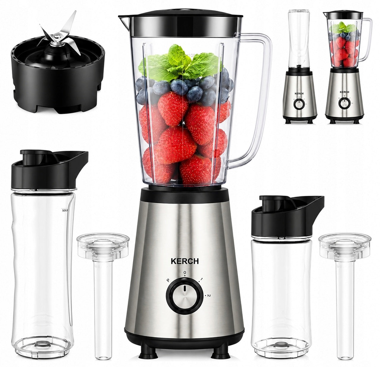 COCKTAIL BLENDER KERCH MIXGO 800W 2XBIDONY 2xCOOLING CARTRIDGES