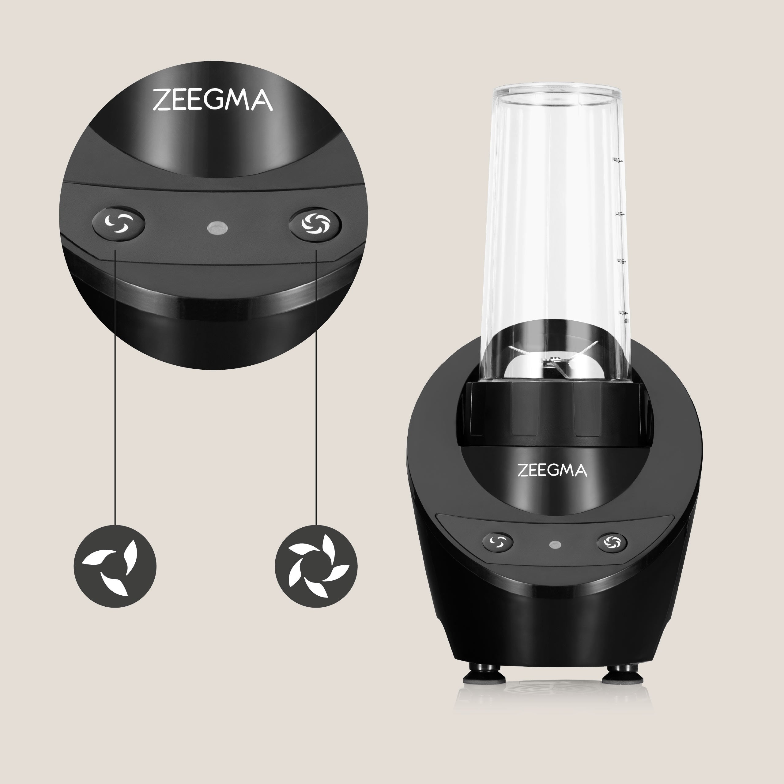 COCKTAIL FRUIT VEGETABLE JUICE BLENDER CRUSHES ICE COFFEE GRINDER Brand Zeegma