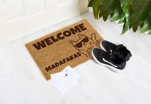 COCONUT DOORMAT WELCOME MADAFAKAS GIFT FOR HOME ENTRANCE FOR BIRTHDAY Manufacturer code SWC5908151293805