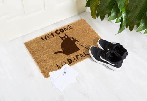 COCONUT DOORMAT WELCOME MADAFAKAS HUMOROUS GIFT FOR GUESTS Manufacturer code Bez marki