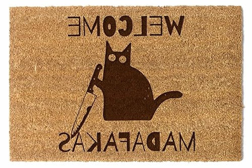 COCONUT DOORMAT WELCOME MADAFAKAS HUMOROUS GIFT FOR GUESTS