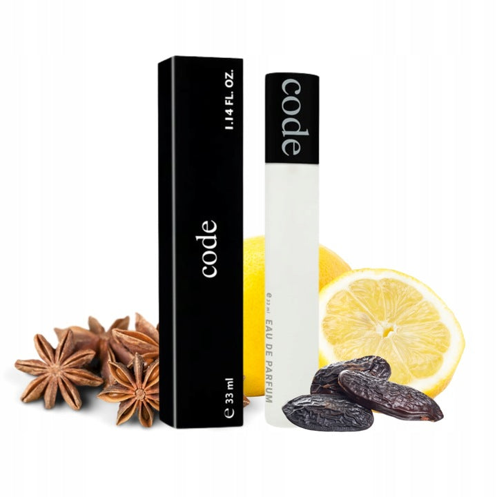 CODE MAN MEN'S PERFUME FOR MEN LEMON ANISE BEANS TONKA DURABLE 33ml