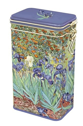 COFFEE CAN METAL VAN GOGH IRISES HERMETIC GIFT FOR ARTISTS Manufacturer code Producent niezależny