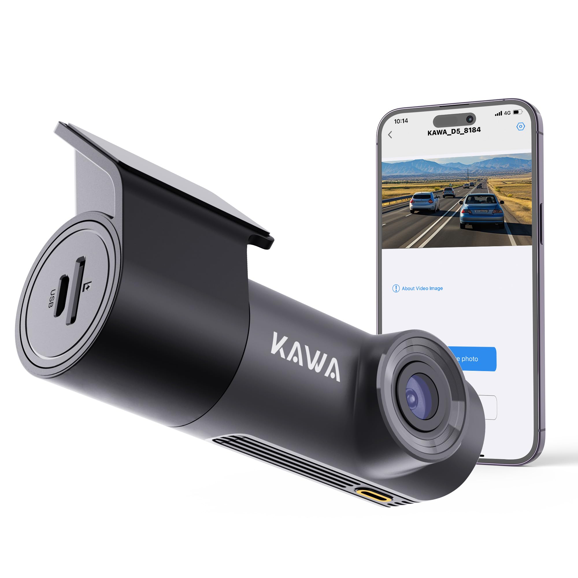 COFFEE Car Camera Video Recorder 1296P WiFi 360° 145° 24H G-Sensor