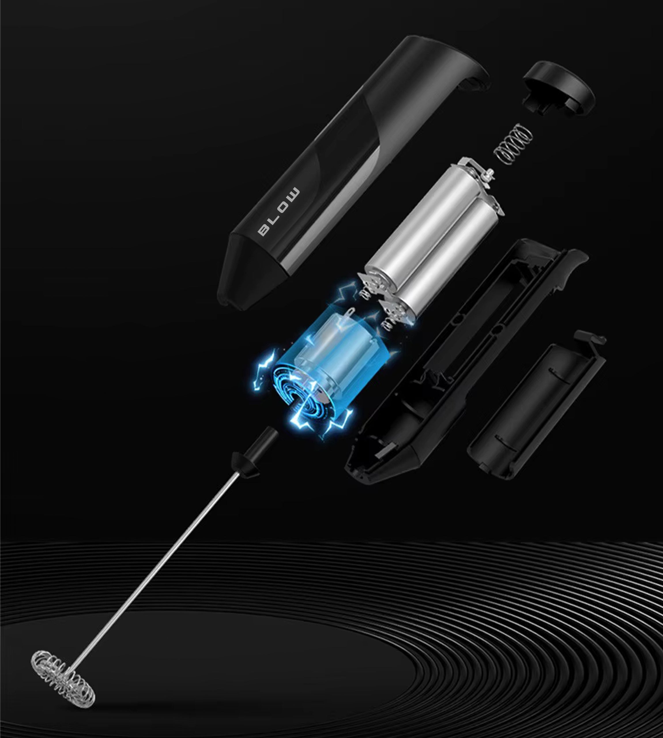COFFEE EGG MILK FROTHER MINI ELECTRIC MIXER HAND BEATER WAND Model 44-592#