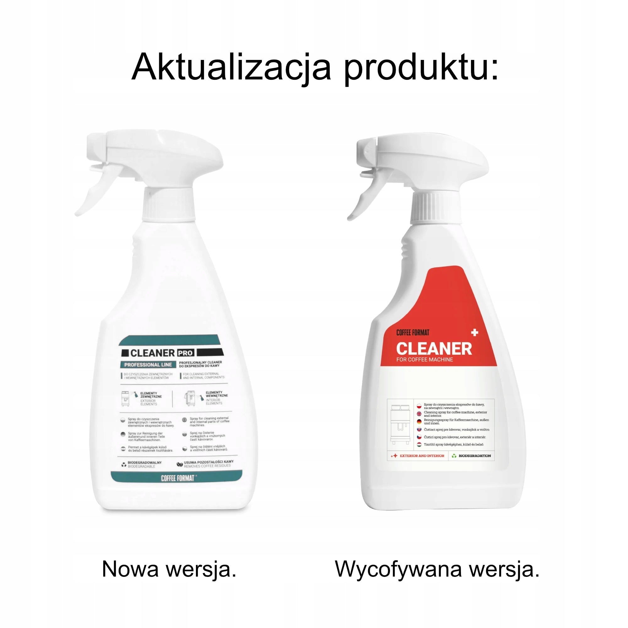 COFFEE FORMAT CLEANER PRO Spray cleaner 500 ml Manufacturer code CLEANER PRO