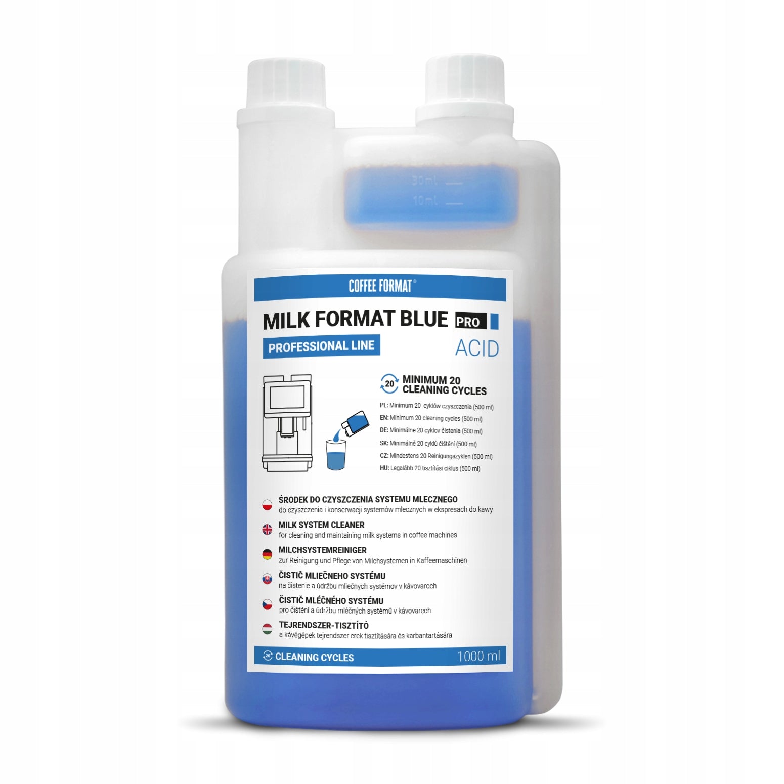 COFFEE FORMAT MILK FORMAT BLUE PRO Dairy System Cleaner