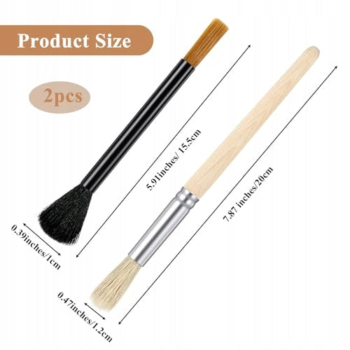 COFFEE GRINDER CLEANING BRUSHES WOODEN NATURAL BRISTLES SET Manufacturer code Bez marki