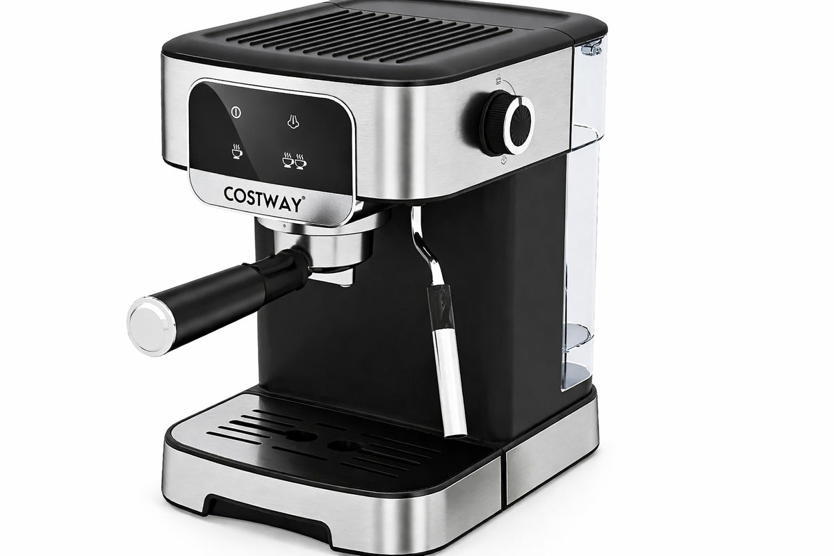 COFFEE MAKER 20 BAR 1200W MILK FROTHER LATTE CAPPUCCINO COSTWAY