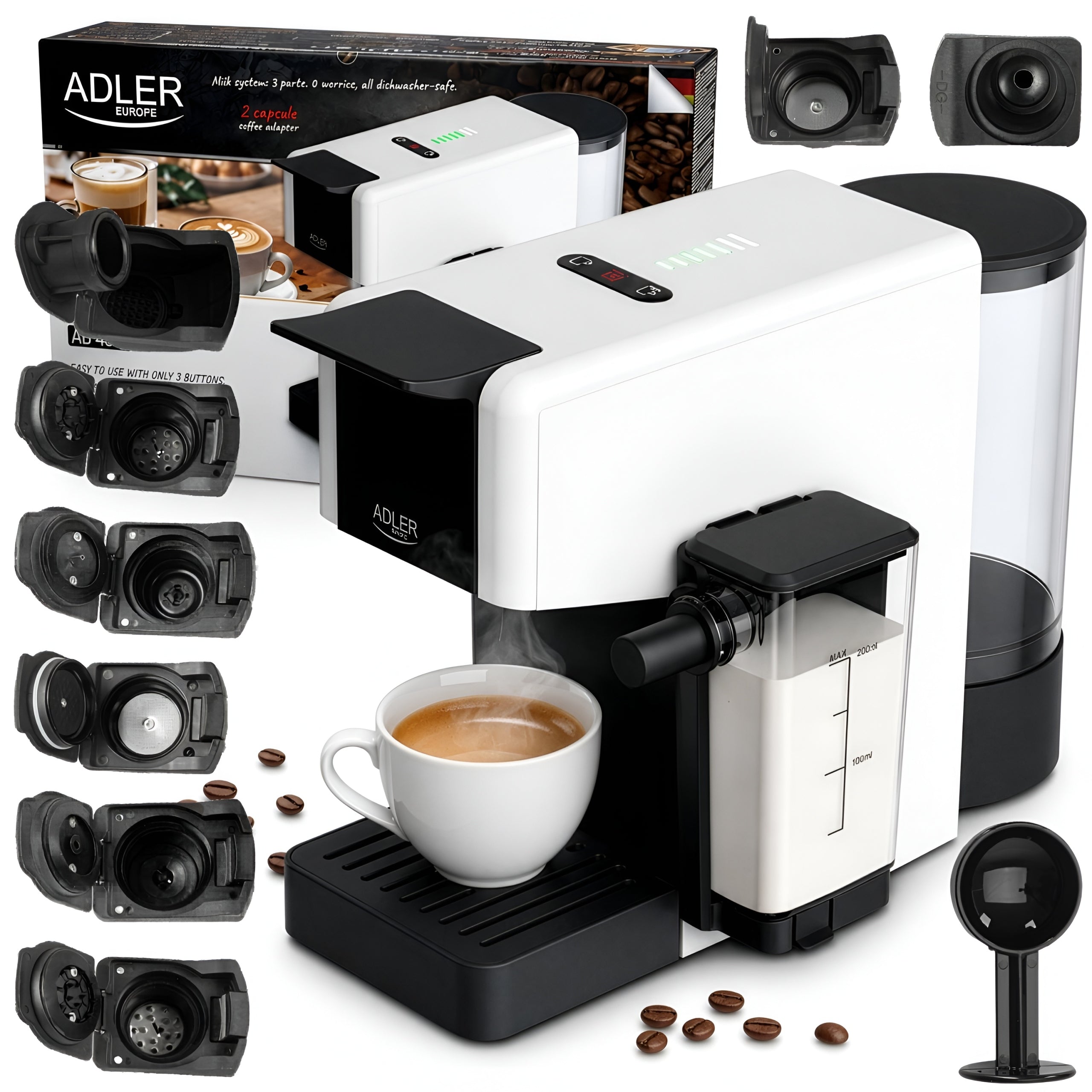 COFFEE MAKER CAPSULES 9in1 Nespresso Dolce Gusto Lavazza Caffissimo MILK