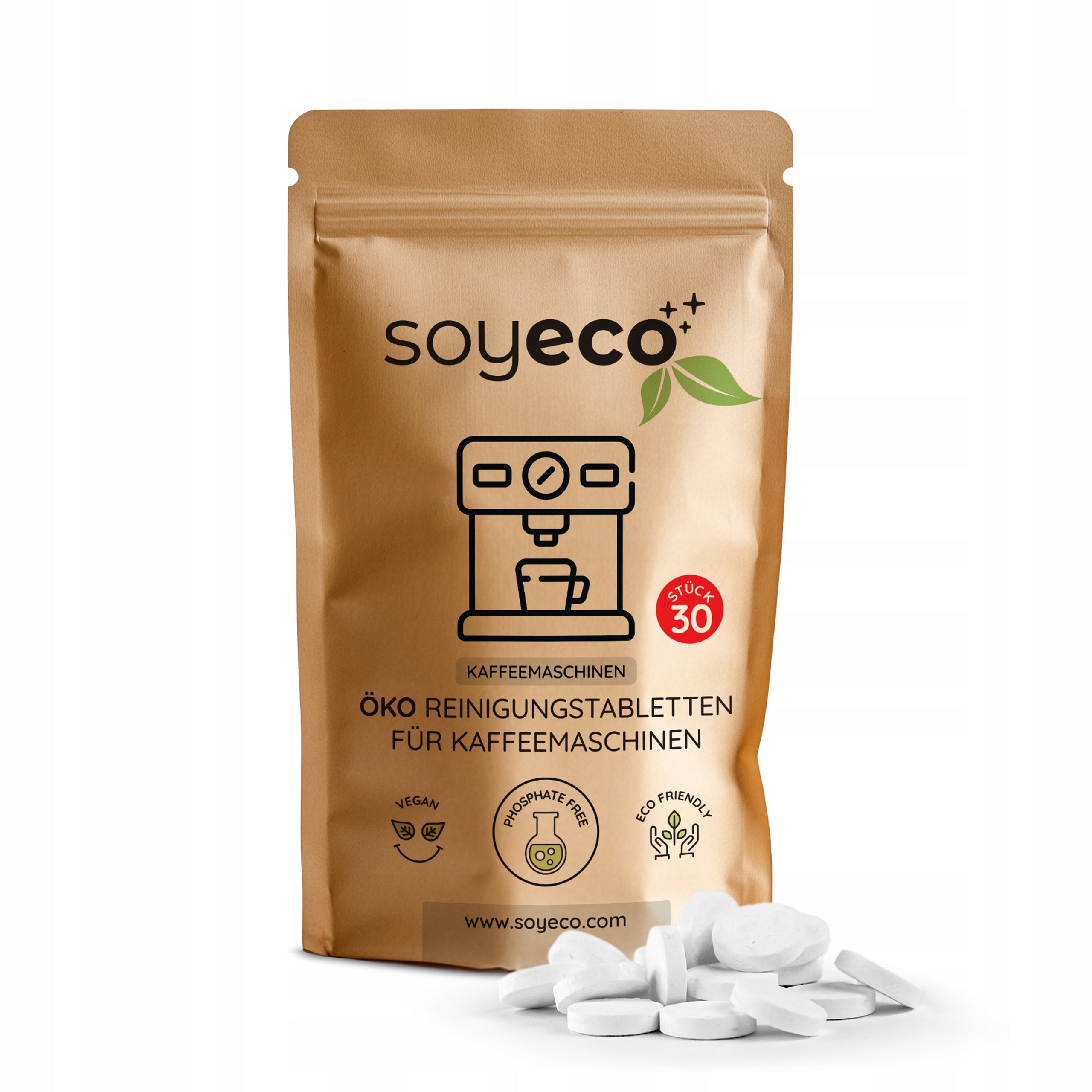 COFFEE MAKER CLEANING TABLETS UNIVERSAL STRONG ECOLOGICAL 30 PIECES