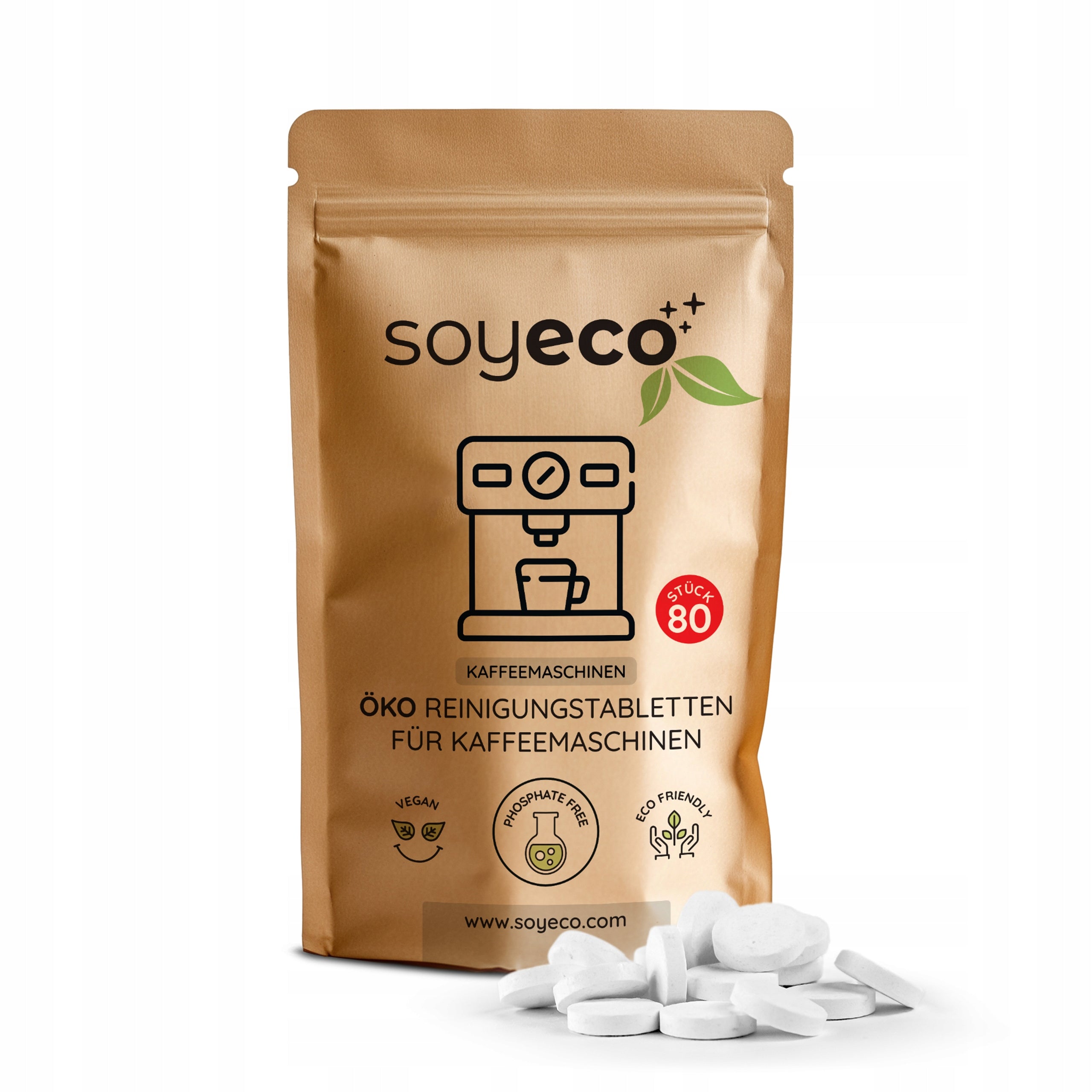 COFFEE MAKER CLEANING TABLETS UNIVERSAL STRONG ECOLOGICAL 80 PIECES