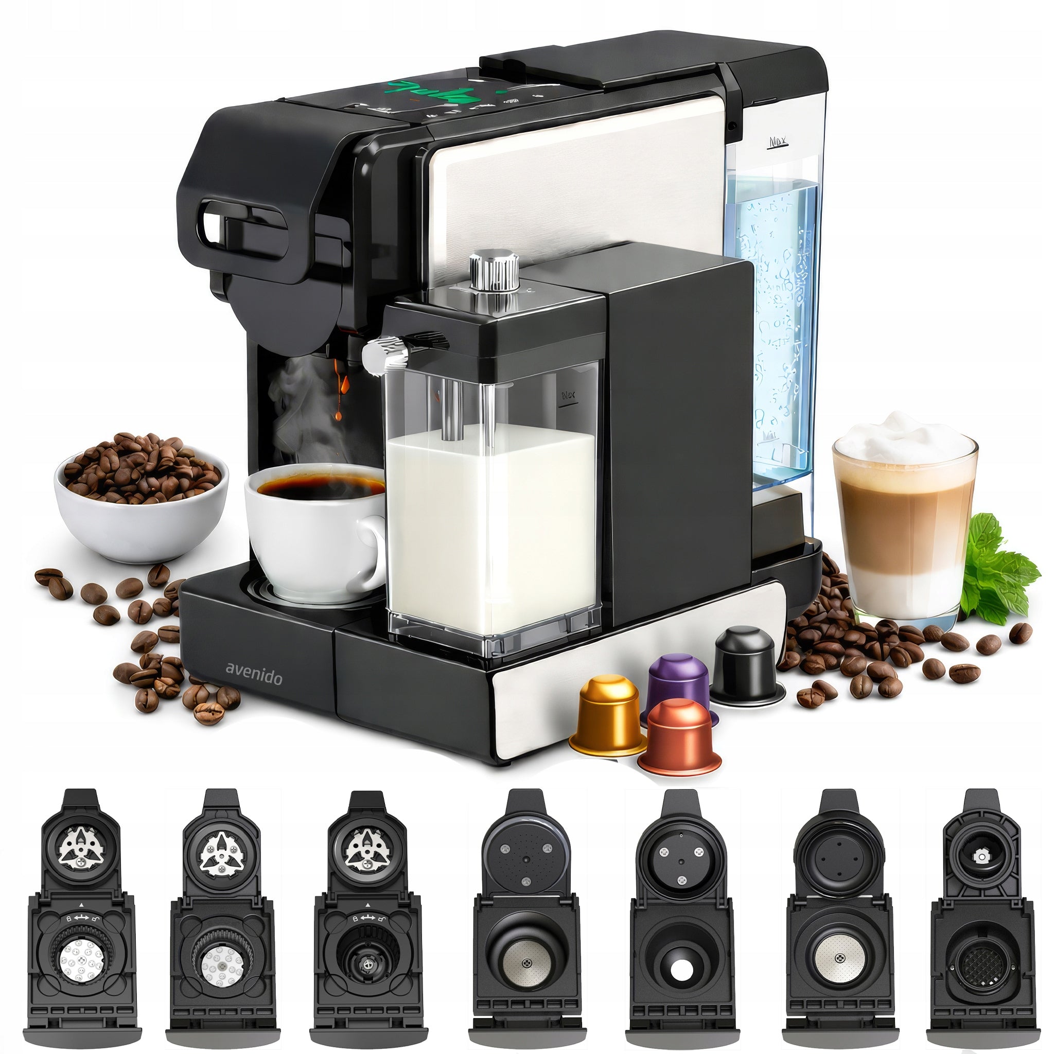 COFFEE MAKER FOR CAPSULES MILK Nespresso Dolce Gusto Tchibo Caffissimo Manufacturer code AV4388