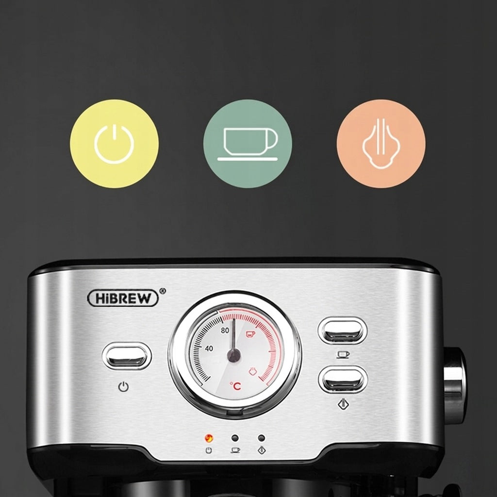 COFFEE MAKER HIBREW H5 20 BAR ESPRESSO KAPPUCINO PAIR STEEL Brand HiBREW
