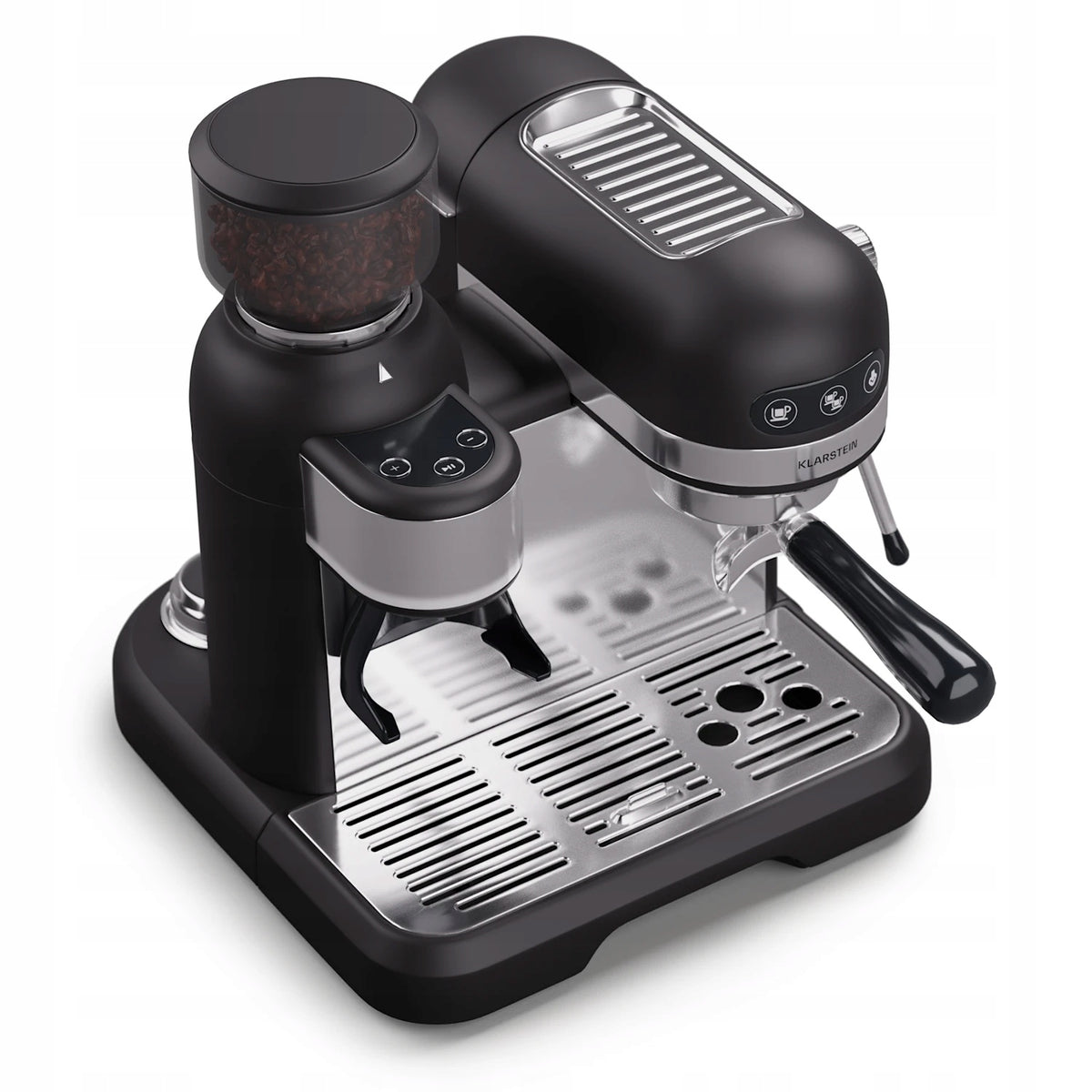 COFFEE MAKER KLARSTEIN PRESSURE FLASK GRINDER 1550W 20BAR 1,4L