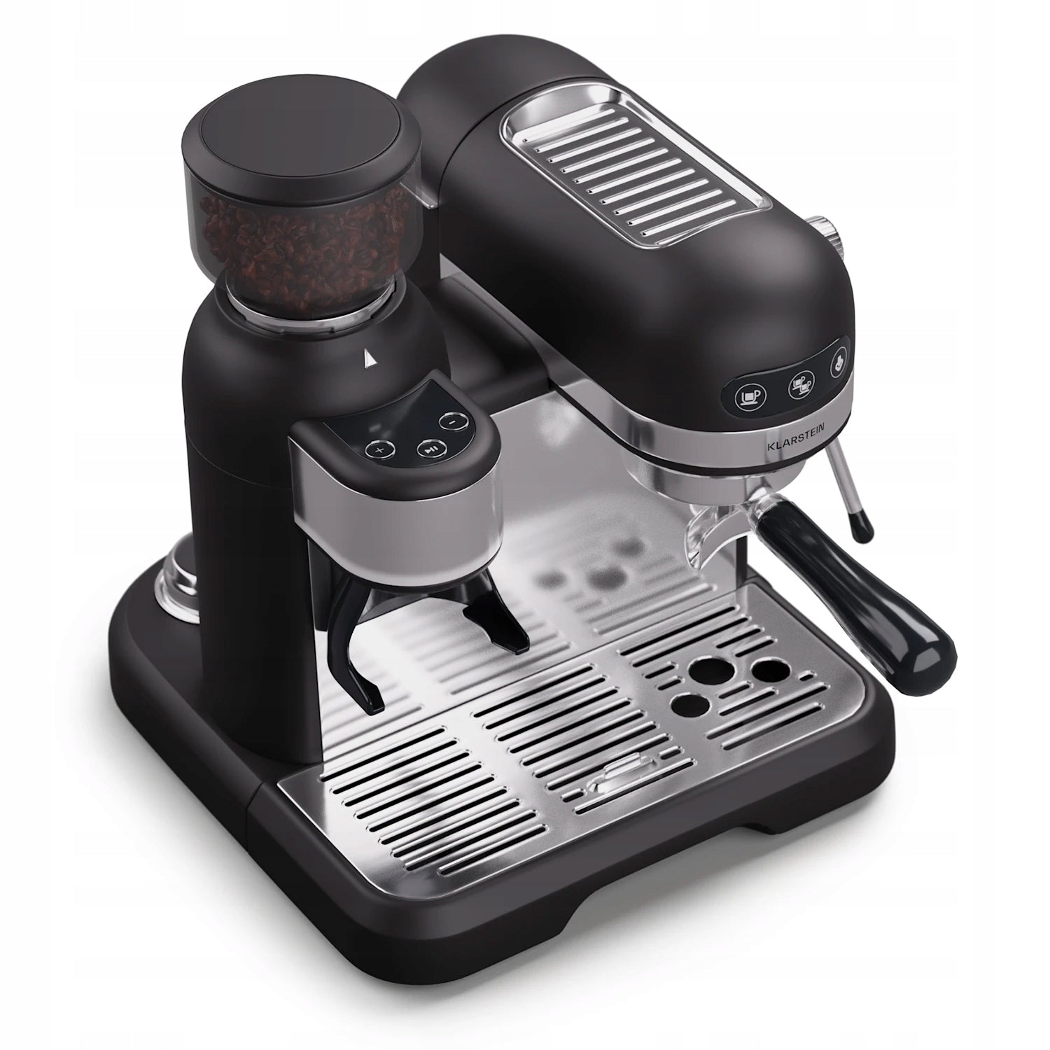 COFFEE MAKER KLARSTEIN PRESSURE FLASK GRINDER 1550W 20BAR 1,4L