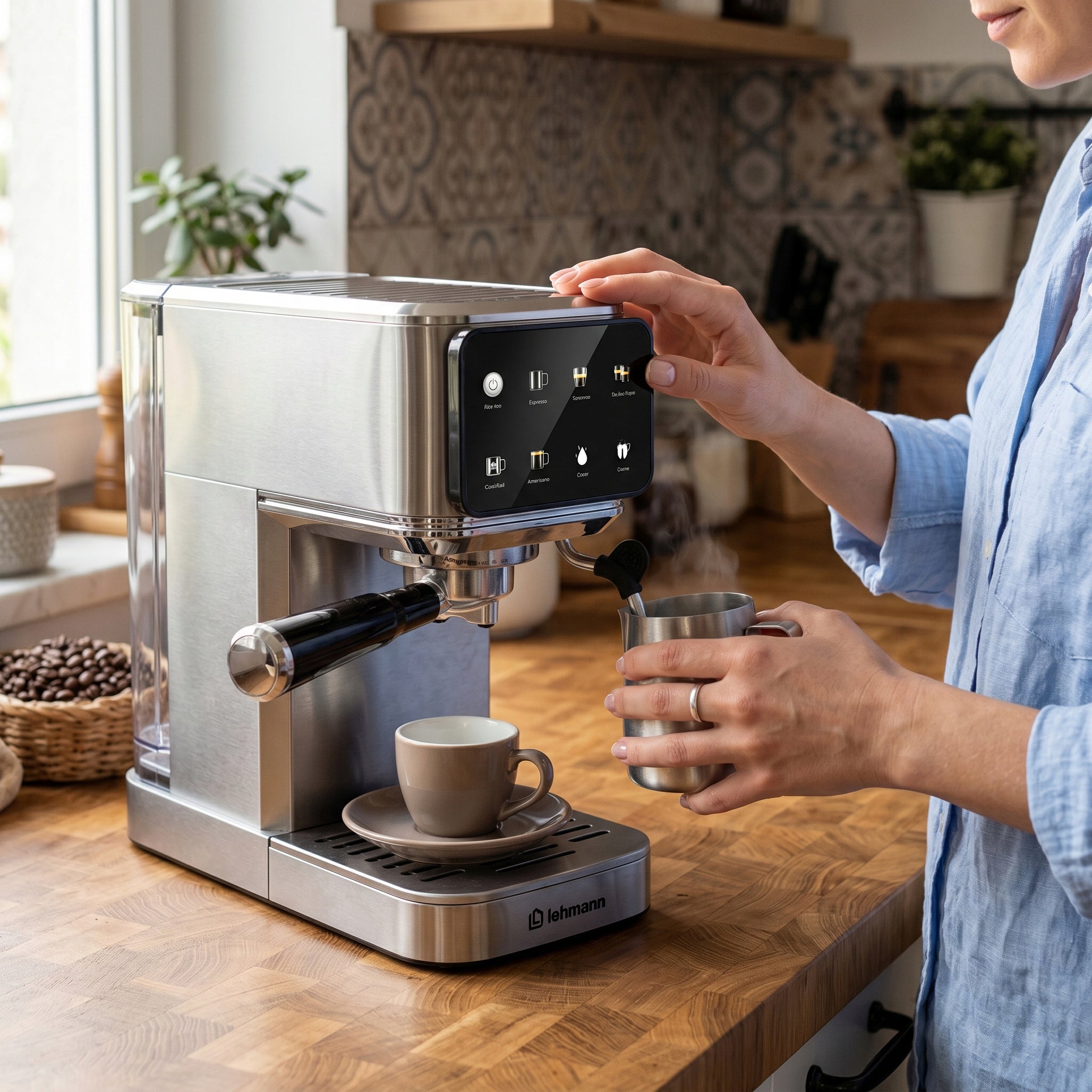 COFFEE MAKER PRESSURE COB MILK FROTHER 20BAR FOR CAPSULES 1350W Manufacturer code EKSPRES KOLBOWY + KAPSUŁKOWY BELLAGIO