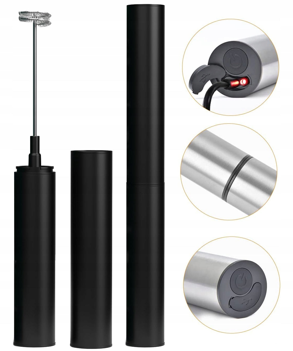 COFFEE MILK FROTHER STAINLESS STEEL 19000 rpm QUIET STRONG Kind manual