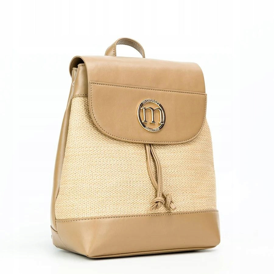 COFFEE UNUSUAL WOMEN'S BACKPACK MONNARI MAGNET FLAP DECORATIVE FRONT Brand Monnari
