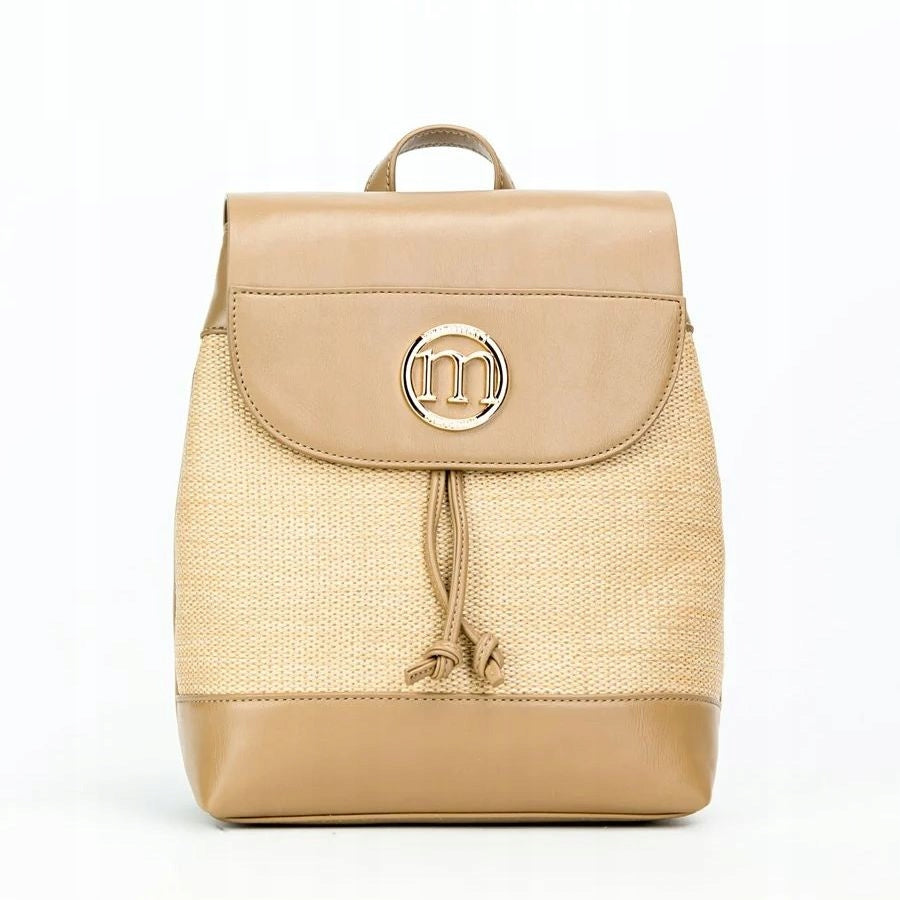 COFFEE UNUSUAL WOMEN'S BACKPACK MONNARI MAGNET FLAP DECORATIVE FRONT