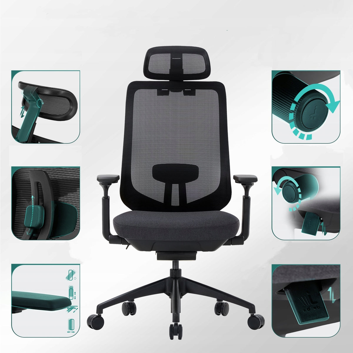 COLAMY Ergonomic Mesh Office Chair High Back Executive Desk Chair Manufacturer code XK01-BK