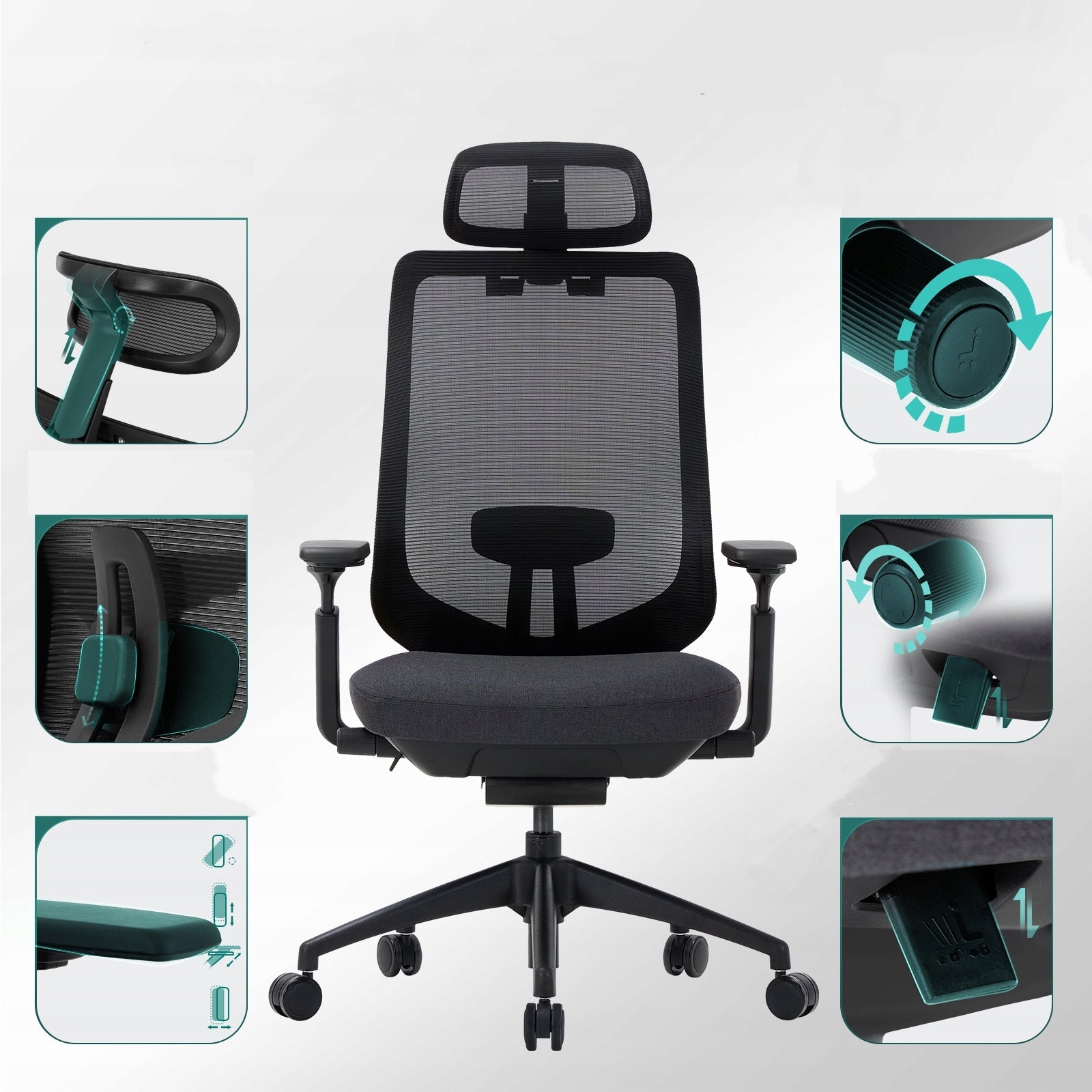 COLAMY Ergonomic Mesh Office Chair High Back Executive Desk Chair Manufacturer code XK01-BK