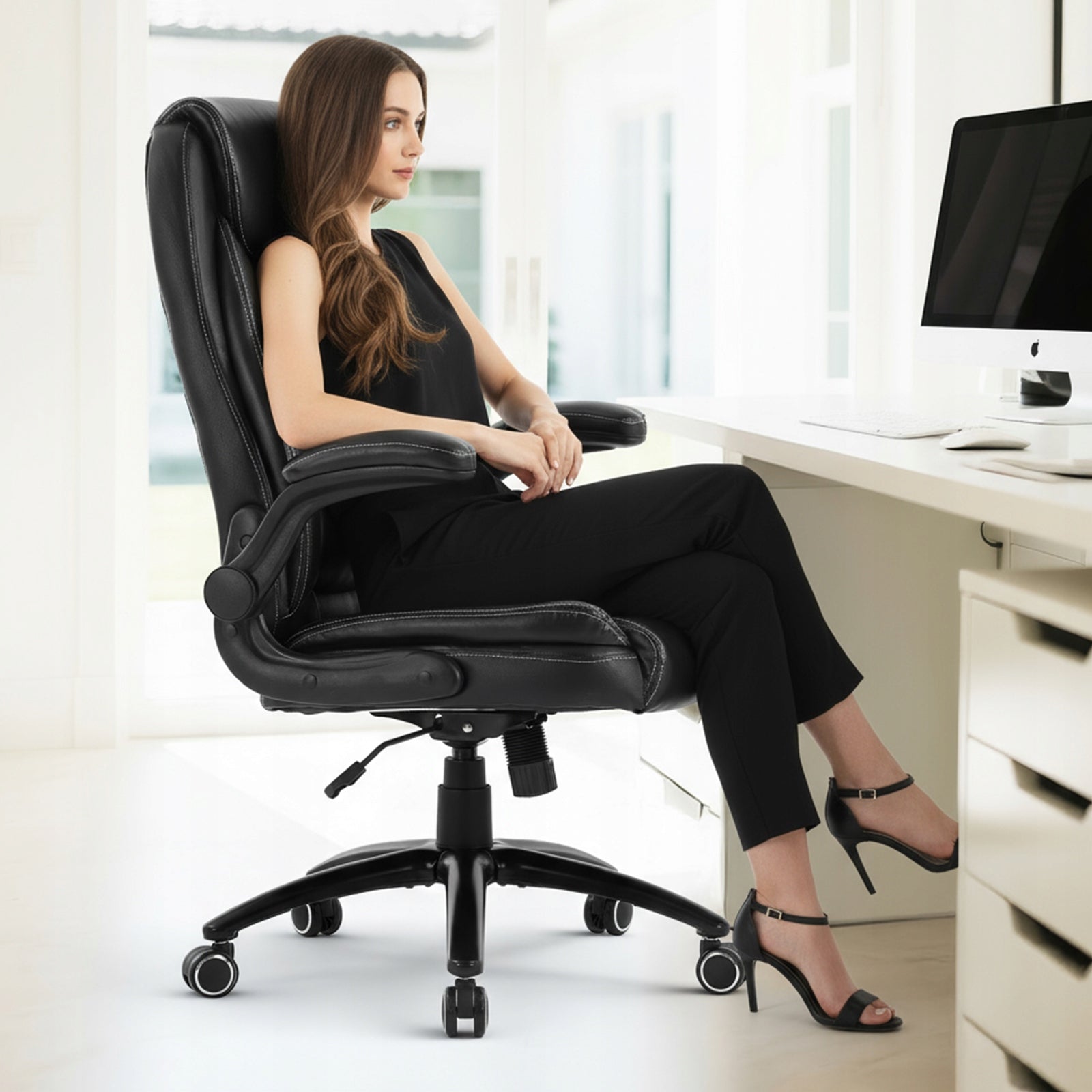 COLAMY Leather Executive Office Chair Ergonomic Computer Chair High Back EAN (GTIN) 6942575808190