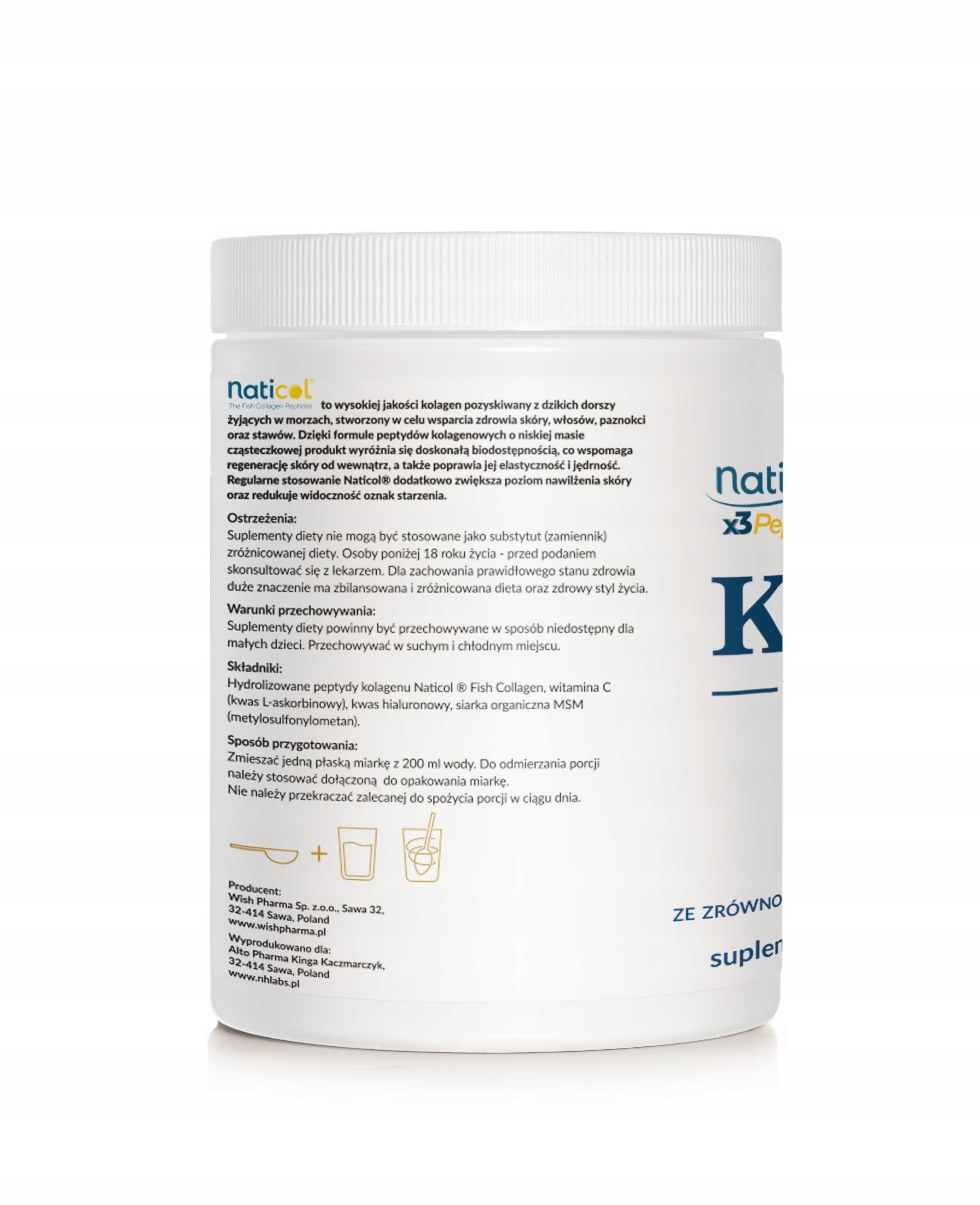 COLLAGEN 3 Peptides HA MSM Wit C for Drinking 10 000mg Hair Joints for Drinking 800 g EAN (GTIN) 5905370181340
