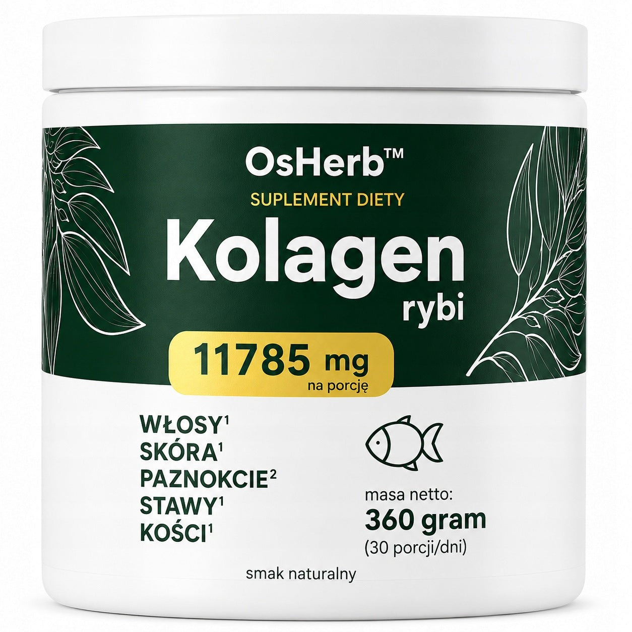 COLLAGEN FISH 11785 mg Premium JOINTS SKIN HAIR NAILS Hyaluron Wit C D3