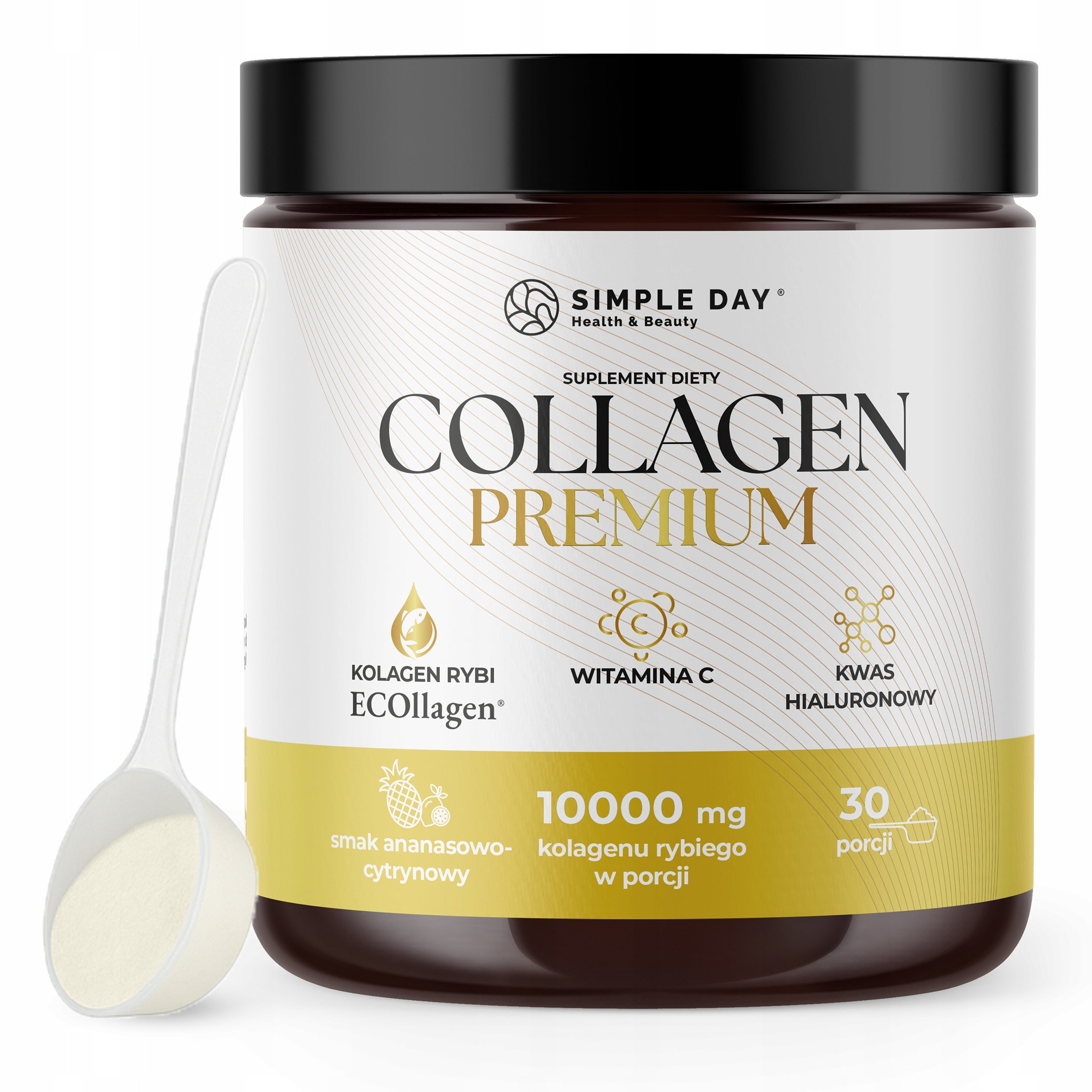 COLLAGEN FISH COLLAGEN PREMIUM 10000mg Wit. C Hyaluronic acid SKIN, HAIR Packaging status original