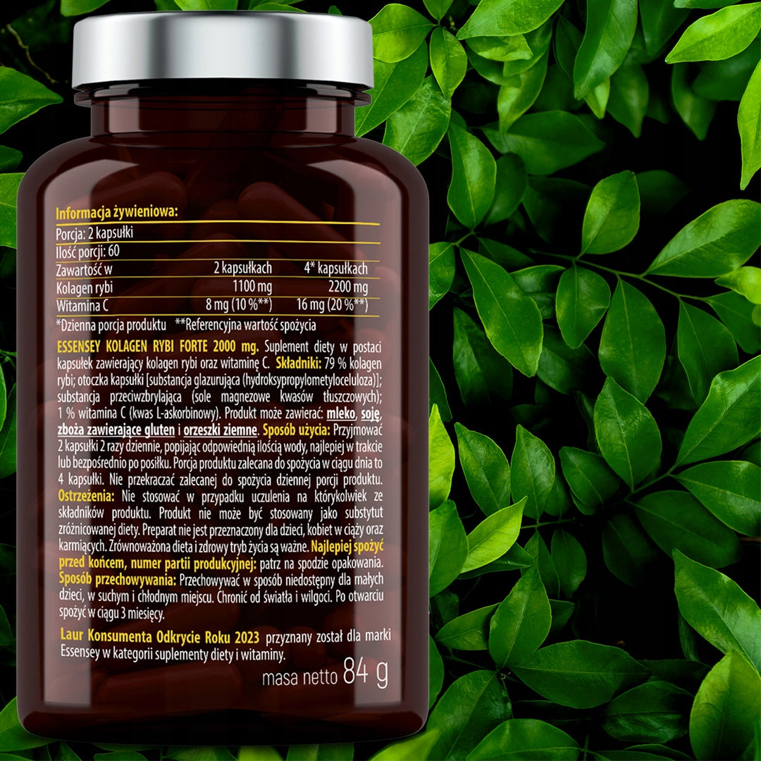 COLLAGEN FISH FORTE Strong Joints Bones Skin + VITAMIN C MARINE COLLAGEN Expiration date not specified