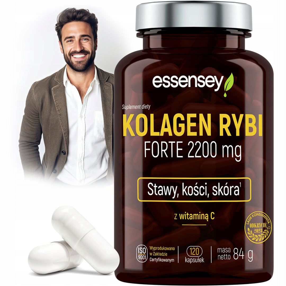 COLLAGEN FISH FORTE Strong Joints Bones Skin + VITAMIN C MARINE COLLAGEN