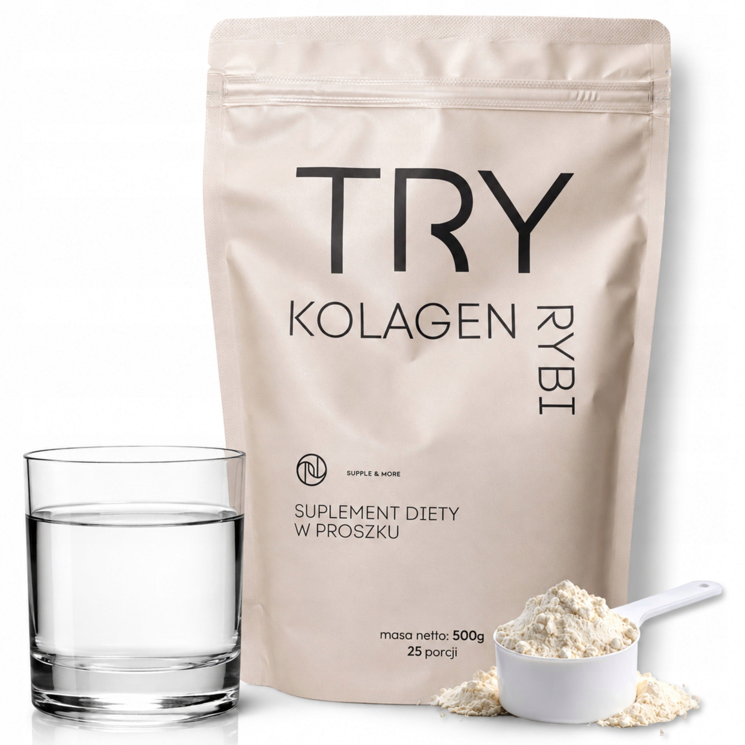 COLLAGEN FISH HYDROLYZED POWDER 20 000 MG 100% SKIN HAIR JOINTS 500G