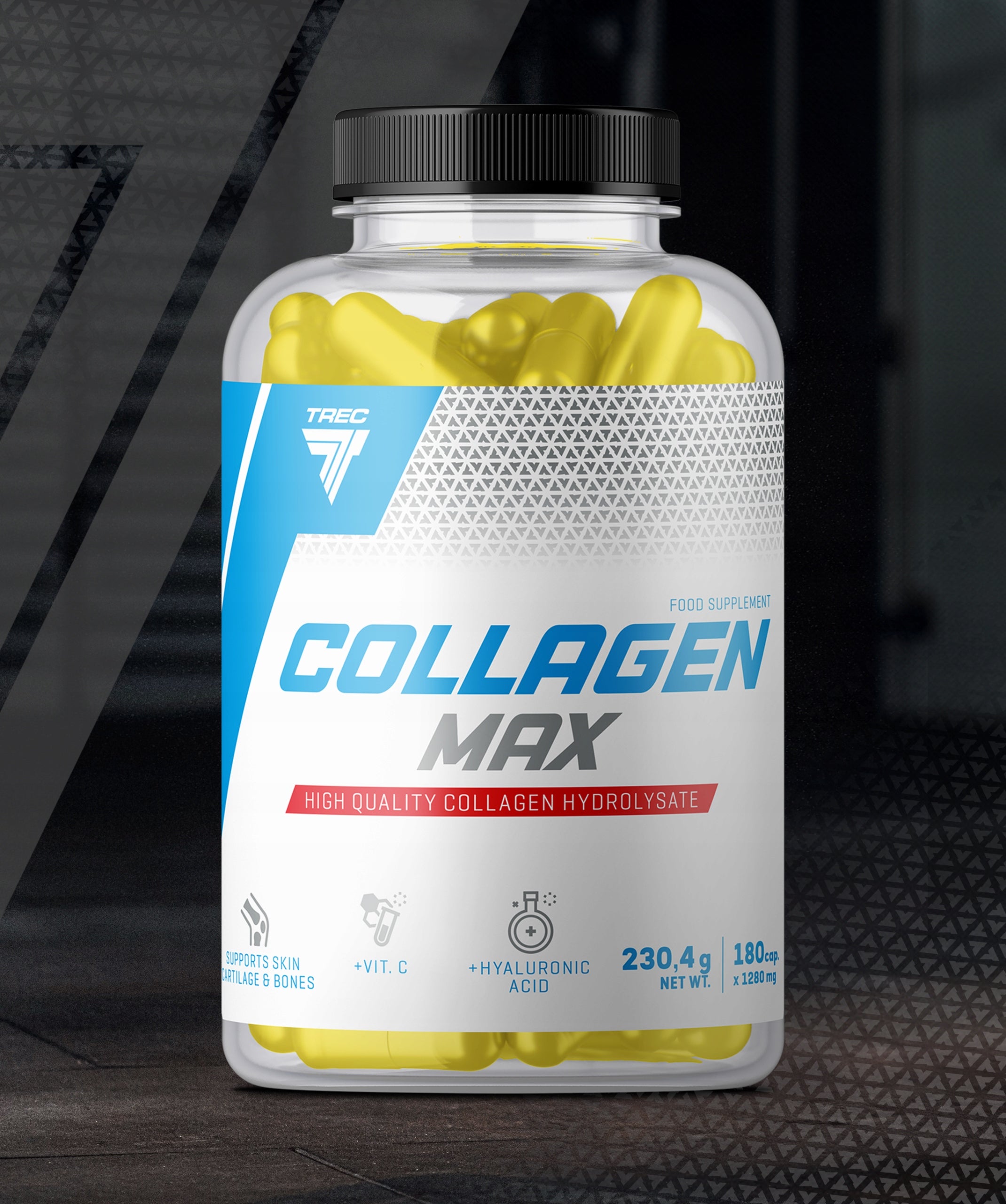 COLLAGEN IN CAPSULES Trec Collagen Max 180 kaps HYALURONIC ACID VITAMIN C EAN (GTIN) 5902114042295