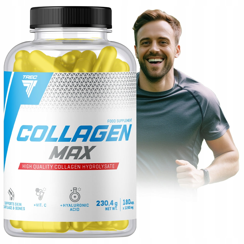 COLLAGEN IN CAPSULES Trec Collagen Max 180 kaps HYALURONIC ACID VITAMIN C