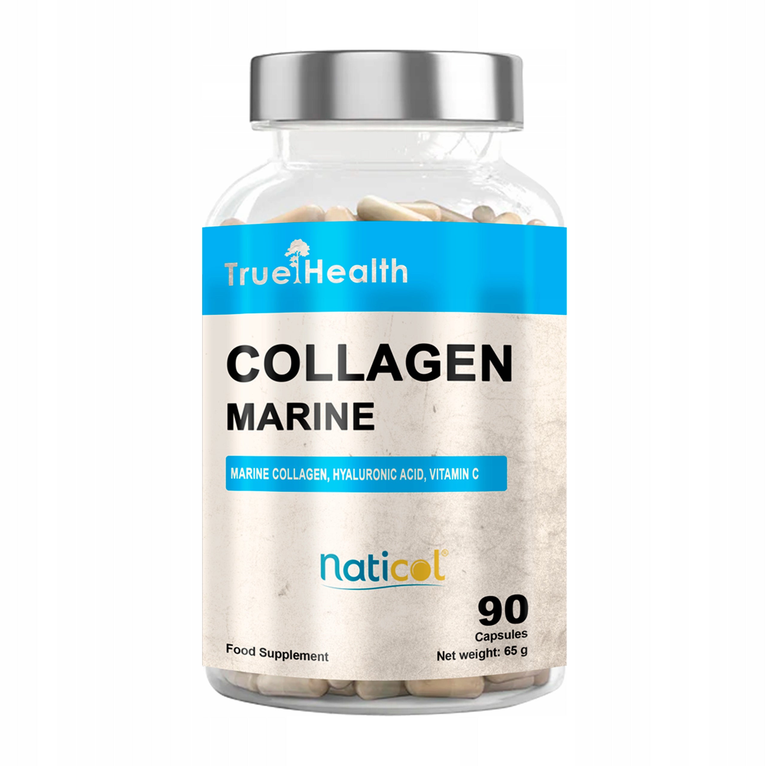 COLLAGEN MARINE 90 kaps MARINE COLLAGEN FISH JOINTS BONES SKIN TRUE HEALTH