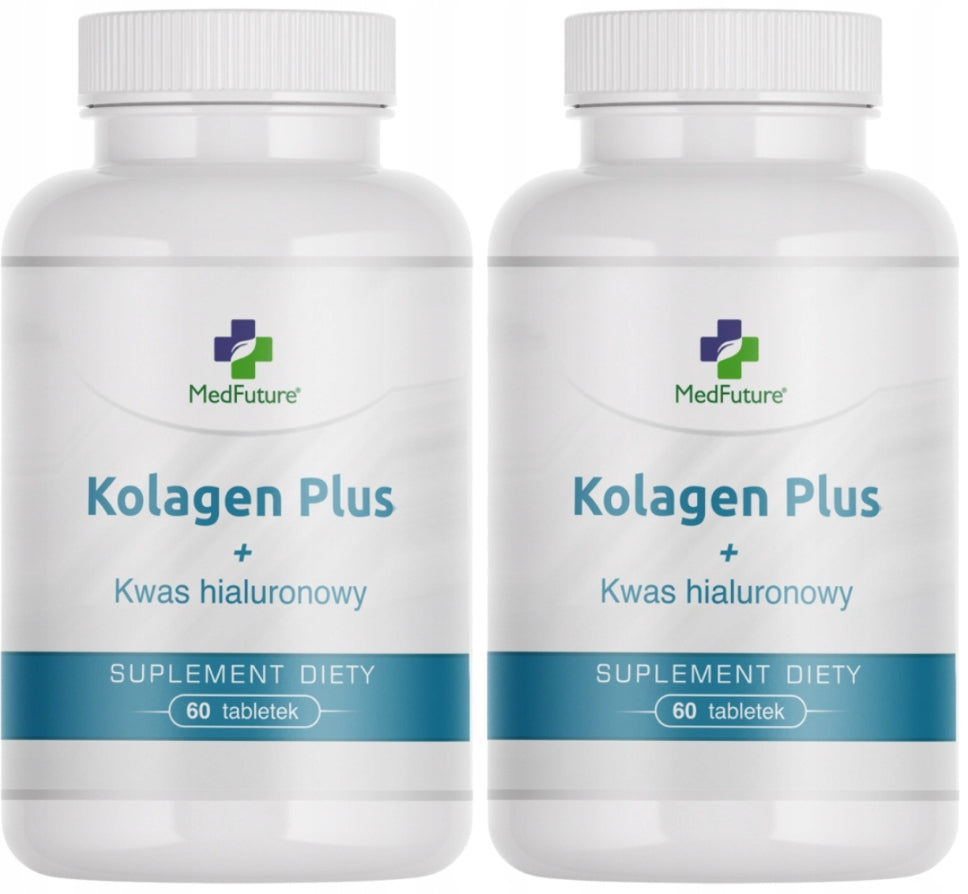 COLLAGEN PLUS + HYALURONIC ACID for joints skin Medfuture 2x60 tablets
