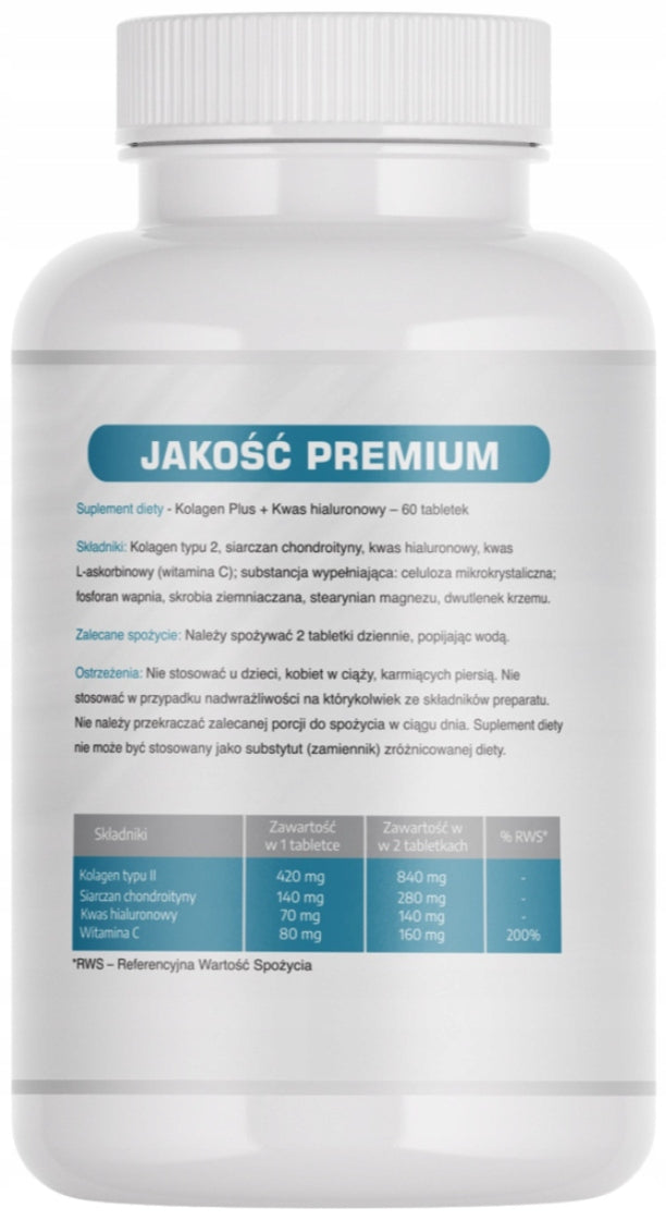 COLLAGEN PLUS + HYALURONIC ACID for joints skin Medfuture 60 tablets EAN (GTIN) 5905316217904