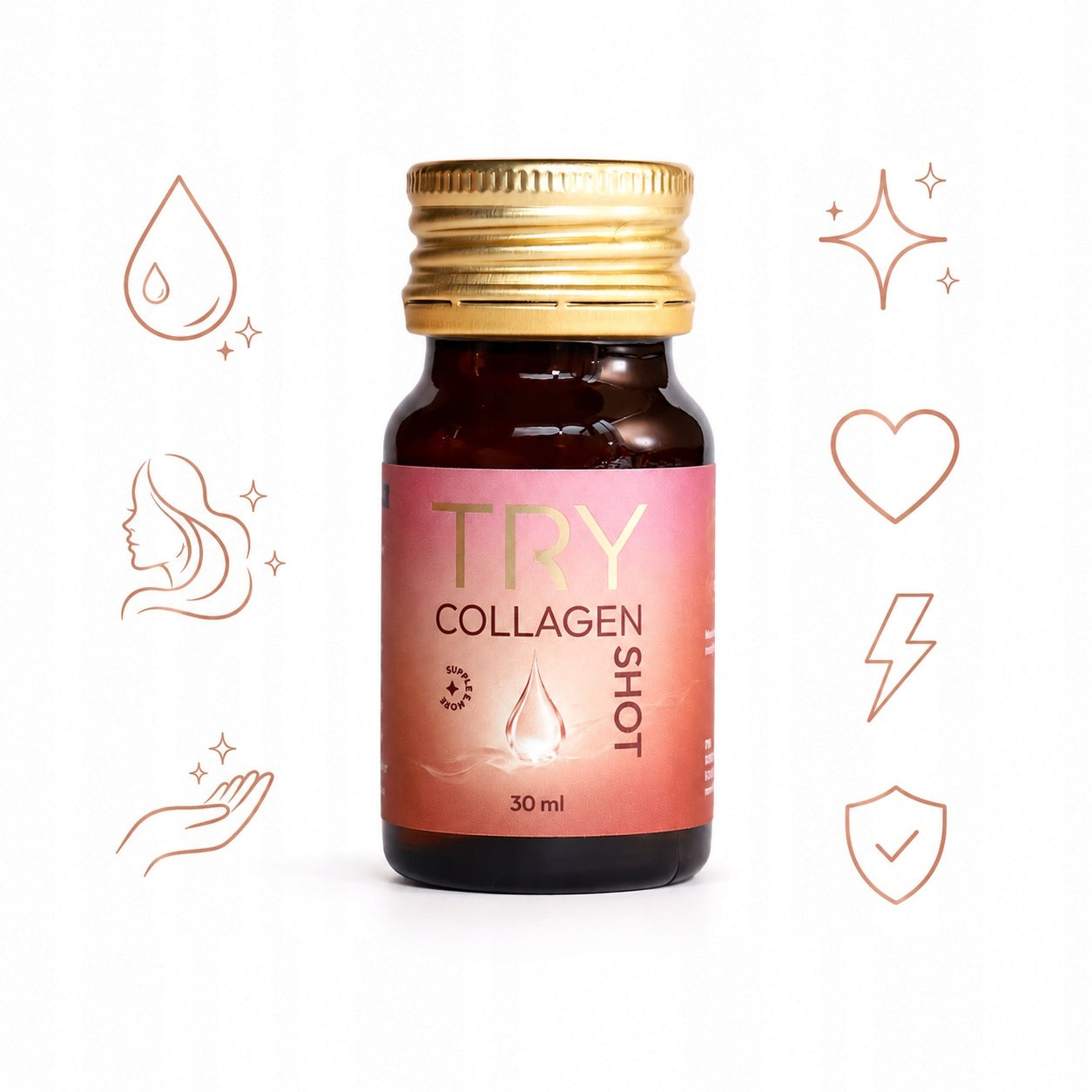 COLLAGEN SHOT Fish Collagen 12000mg 1000 Da wit C, Hyaluronic Acid Brand no brand