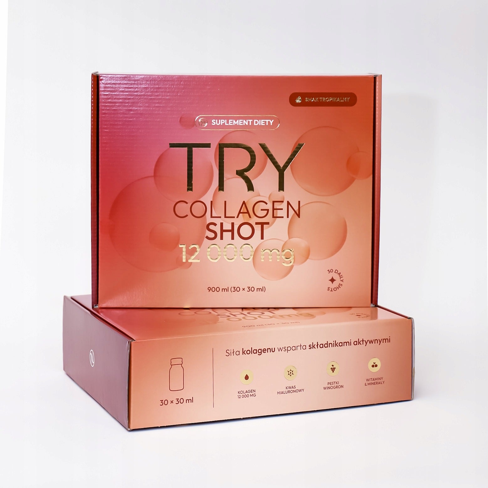 COLLAGEN SHOT Fish Collagen 12000mg 1000 Da wit C, Hyaluronic Acid Form liquid