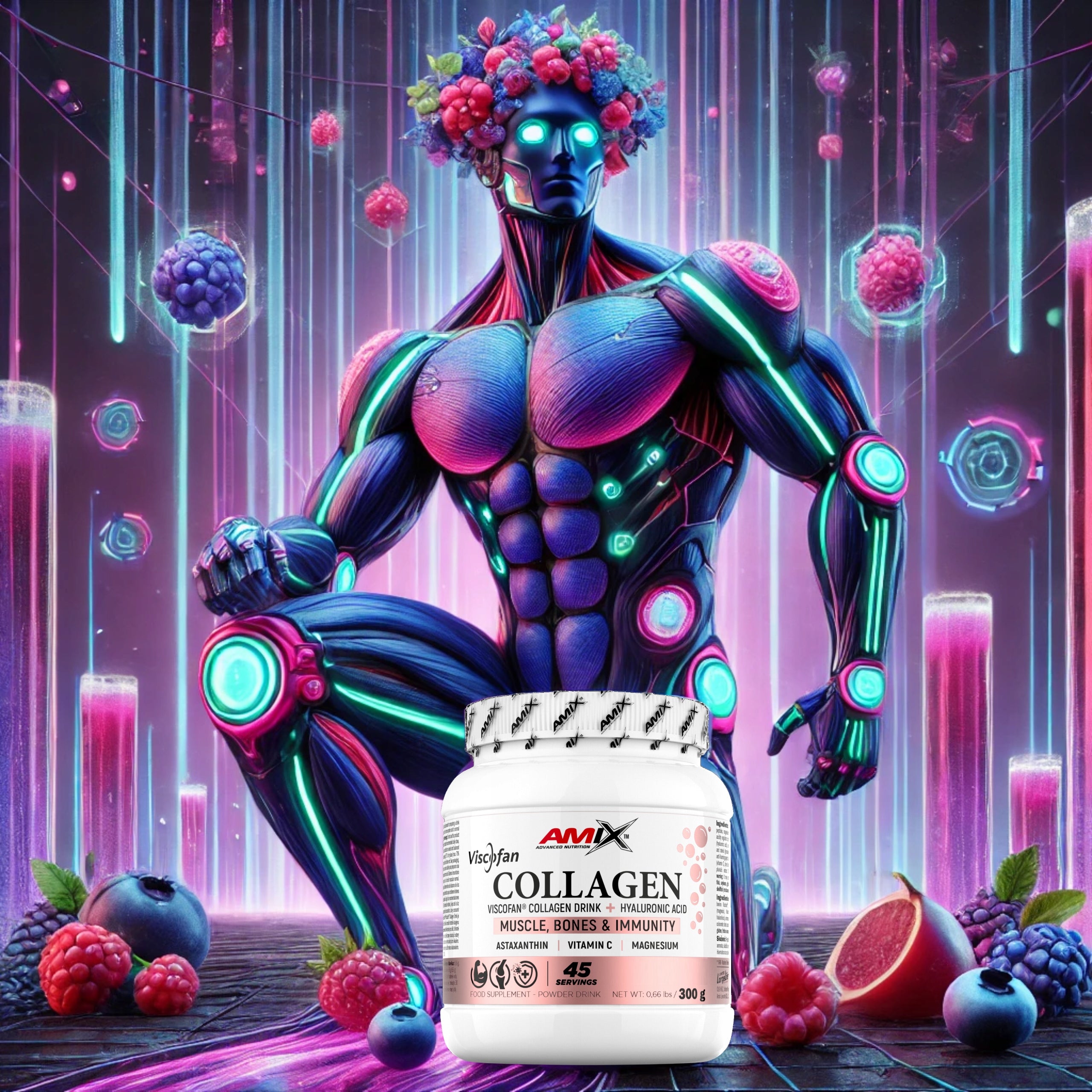 COLLAGEN TYPE 2 for drinking BEEF for joints Skin Hyaluronic Acid Vitamin C Packaging status original