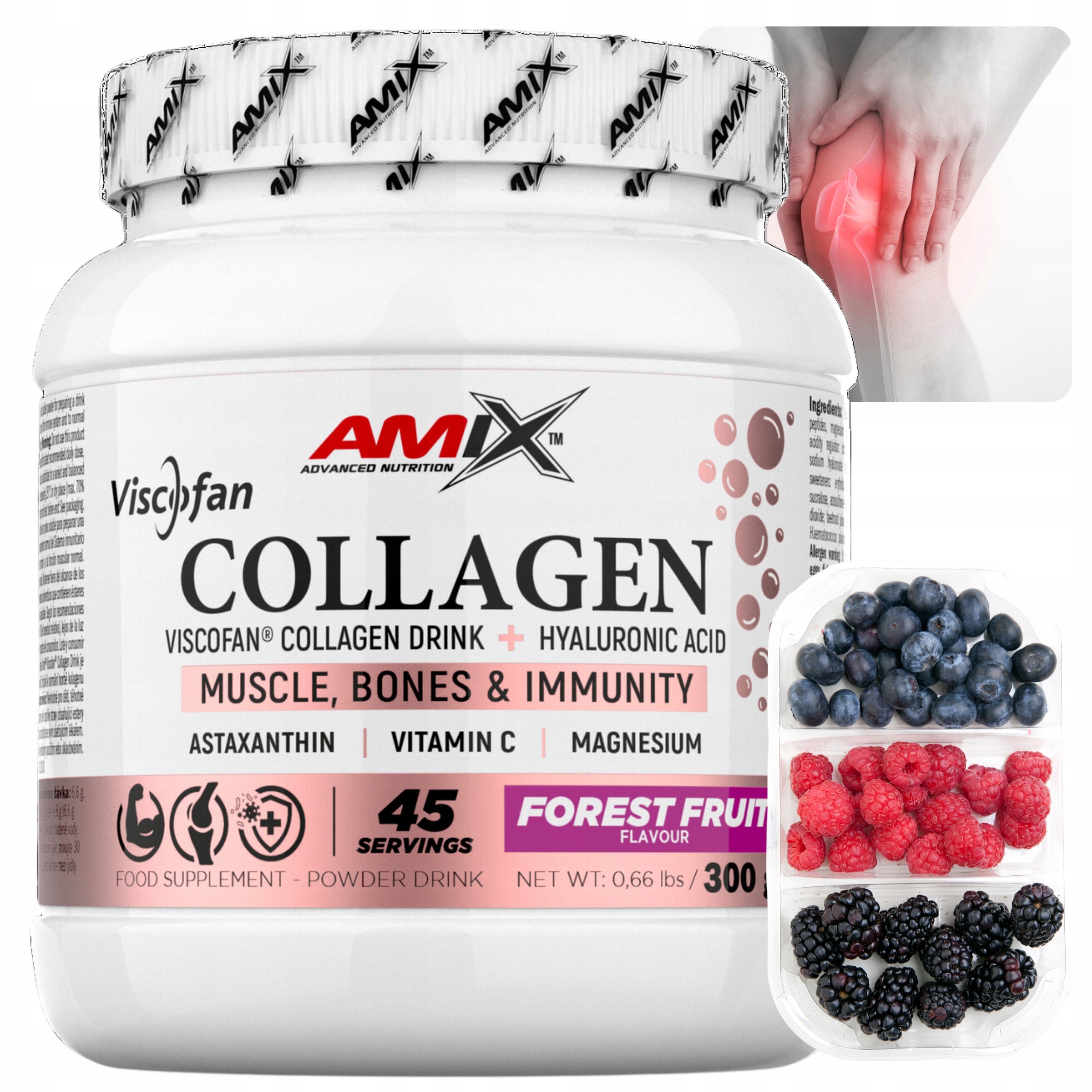 COLLAGEN TYPE 2 for drinking BEEF for joints Skin Hyaluronic Acid Vitamin C