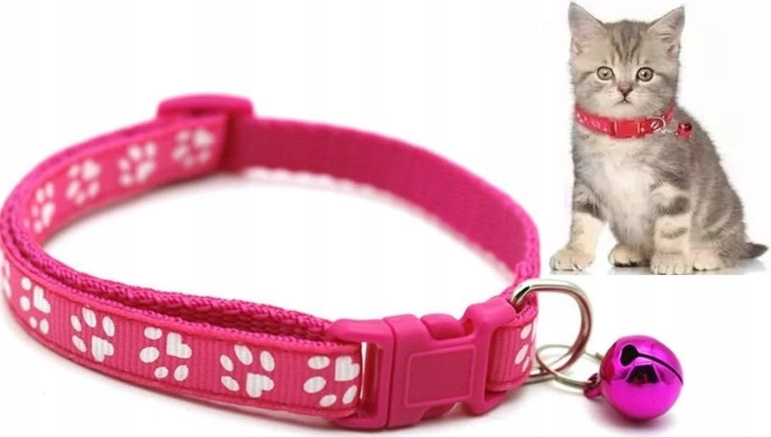 COLLAR ADJUSTABLE FOR CAT DOG PINK BELL Brand no brand