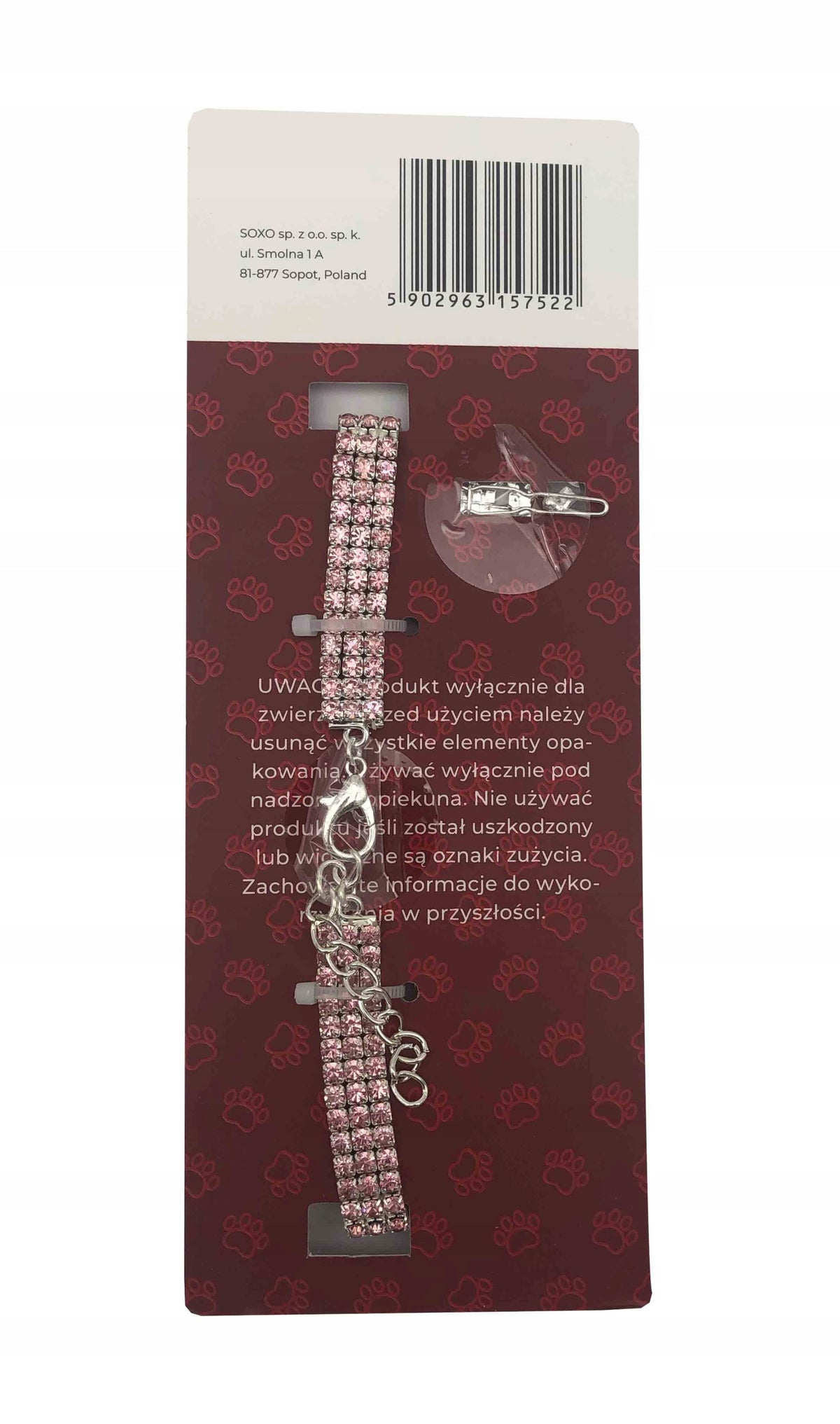 COLLAR WITH NECK ORNAMENT AND CLIP 25-30 cm Manufacturer code 5902963157522