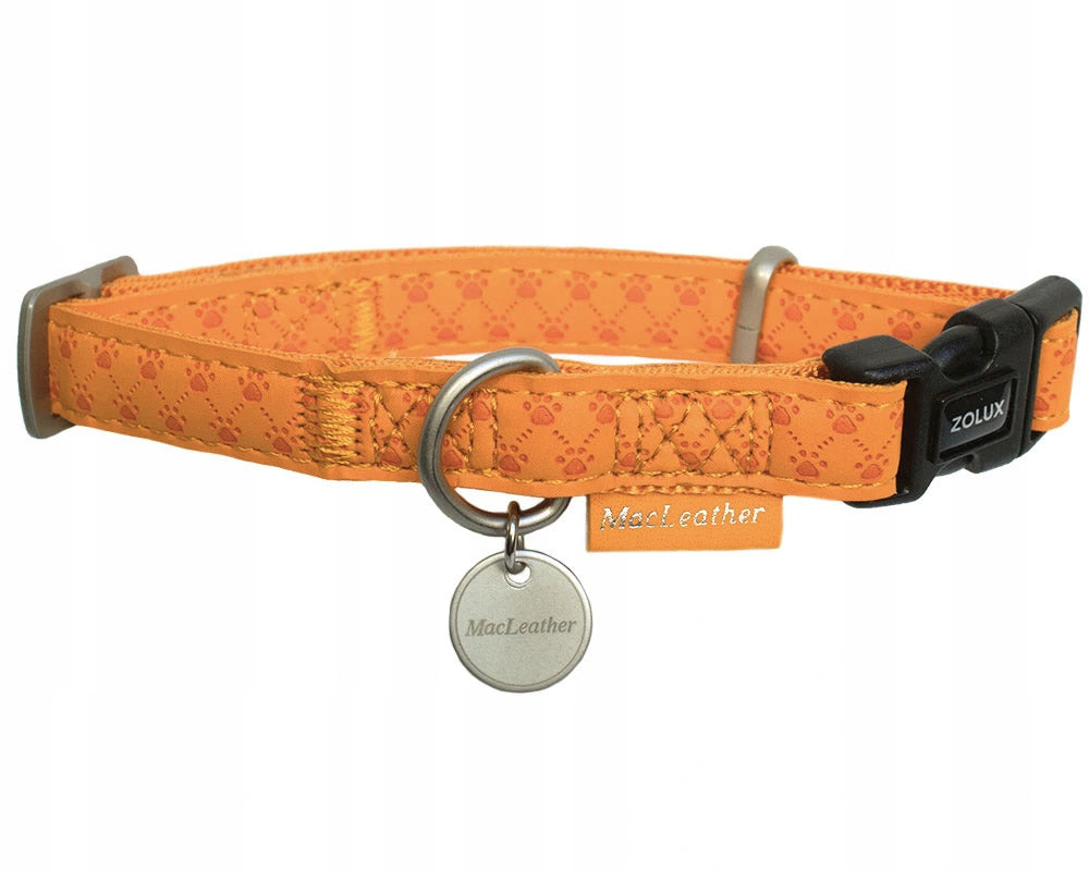 COLLAR ZOLUX MACLEATHER TAPE 25 MM ORANGE ECO LEATHER
