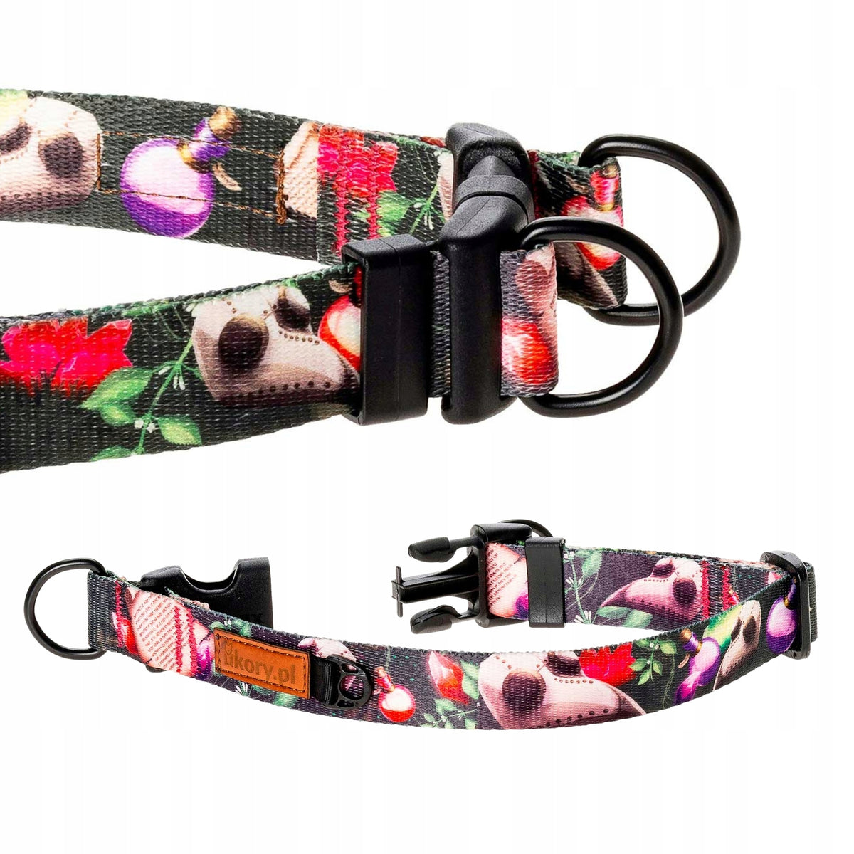 COLLAR double safe for small dog kitty XS 15mm Ukory PRINT pattern