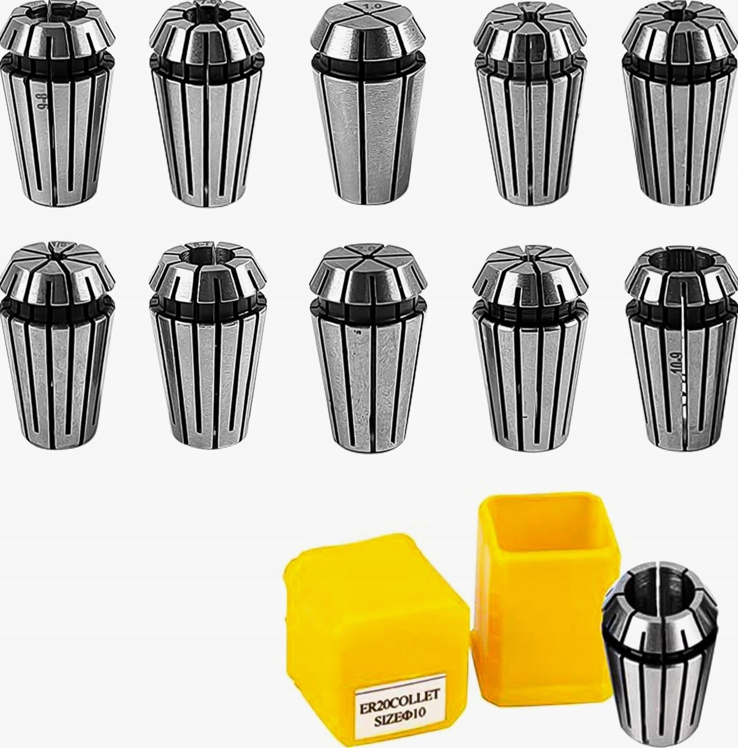 COLLETS 11 PIECES BUSHINGS HANDLES FOR CNC MILLING MACHINE