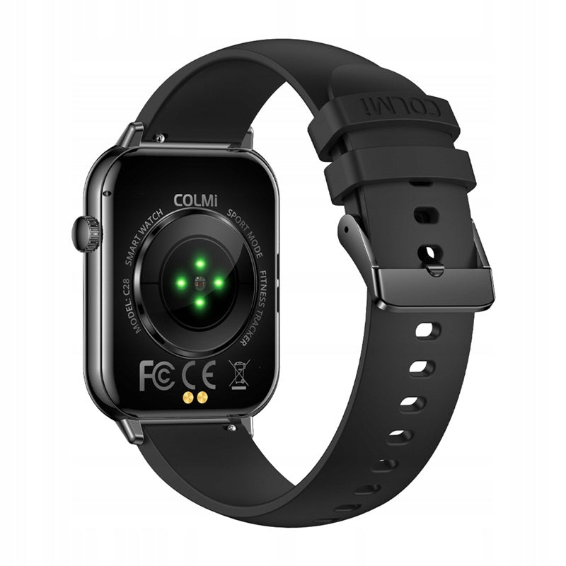 COLMI C28 Smartwatch Watch AI AMOLED 1.93" Bluetooth 230 mAh Black Manufacturer code C28-black silicone