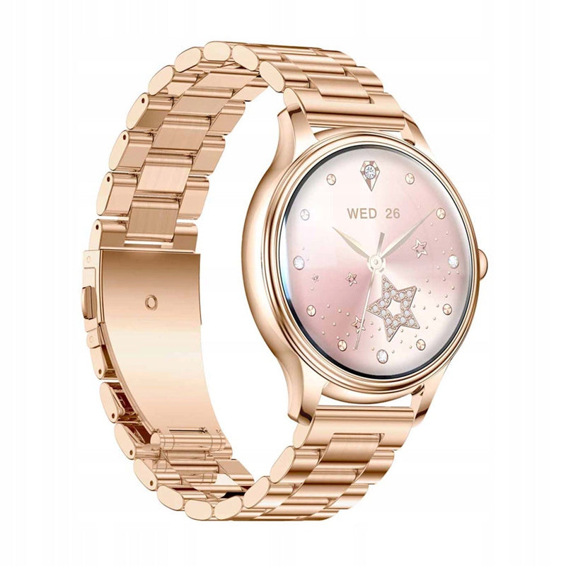 COLMI L28 Smartwatch Watch Gold + Gold Strap Steel Bluetooth Calls Manufacturer code L28 gold steel